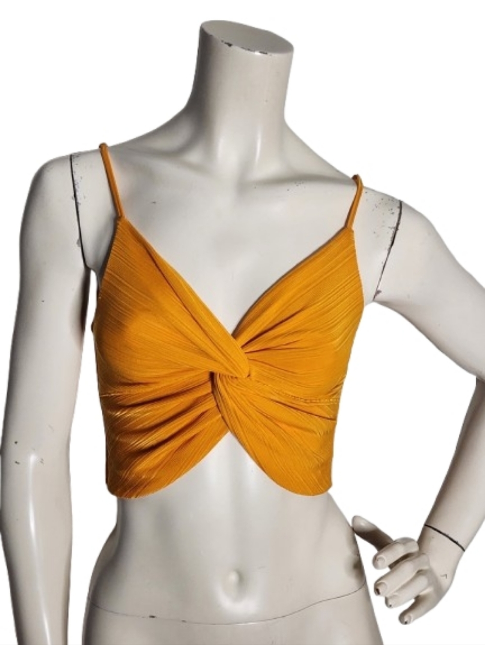 Free People Twist Front Crop Top Women's XS Orange